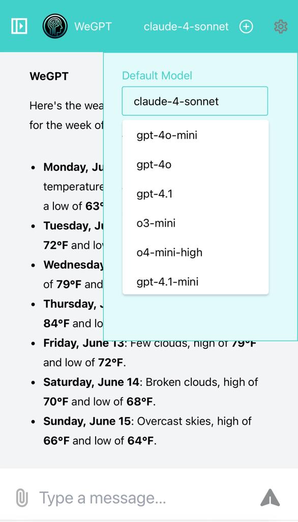 WeGPT chat sample